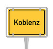 Ortsschild, Koblenz