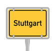 Ortsschild, stuttgart