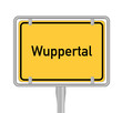 Ortsschild, wuppertal