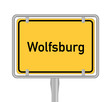 Wolfsburg, Ortsschild