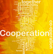 Cooperation background concept