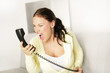 wütend am Telefon