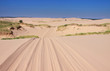 Drive through sand dunes near Lake Michigan