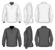 Vector. Men's polo-shirt design template. Long sleeve. No mesh.