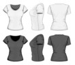 Vector. Women's t-shirt design template. No mesh.