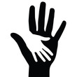 Hands silhouette vector