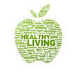 Healthy Living Apple Illustration