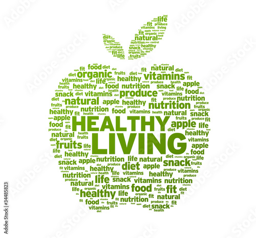 Illustration: Healthy Living Apple Illustration Healthy Living Apple Illustration