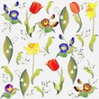 Seamless background from a flowers ornament