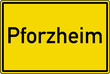 Pforzheim Ortstafel Ortseingang Schild Verkehrszeichen
