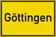 Göttingen Ortstafel Ortseingang Schild Verkehrszeichen