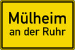 Mülheim an der Ruhr Ortstafel Ortseingang Schild