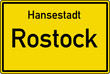 Rostock Ortstafel Ortseingang Schild Verkehrszeichen
