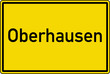 Oberhausen Ortstafel Ortseingang Schild Verkehrszeichen