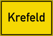 Krefeld Ortstafel Ortseingang Schild Verkehrszeichen