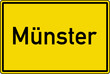 Münster Ortstafel Ortseingang Schild Verkehrszeichen