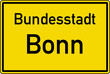 Bonn Ortstafel Ortseingang Schild Verkehrszeichen Bonn Ortstafel Ortseingang Schild Verkehrszeichen