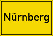 Nürnberg Ortstafel Ortseingang Schild Verkehrszeichen
