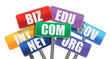 Domain names signs internet concept Domain names signs internet concept