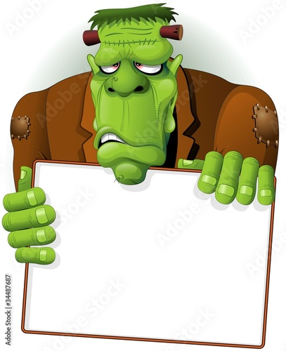 Vector: Frankenstein Halloween Cartoon Monster Sfondo Background-Vector Frankenstein Halloween Cartoon Monster Sfondo Background-Vector