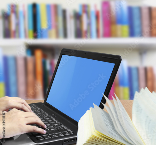 Photo: Books with a laptop Books with a laptop