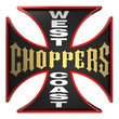 Choppers cross isolated on white.