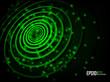 Green abstract glowing background