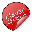 Aufkleber clever sparen