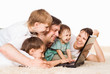 family with computer