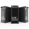 3d row of server racks
