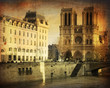 beautiful view Notre Dame Cathedral