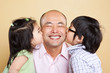 Photo: Asian father and kids Asian father and kids