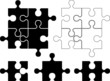 puzzle pieces. stencil