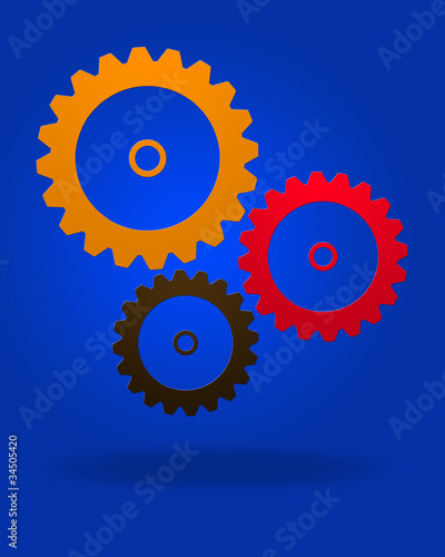 Illustration: logo out of gears logo out of gears