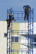 Montage des Baustellenaufzuges