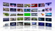 Wall Monitor 5, Moove Camera in Green Screen, With Alpha Channel