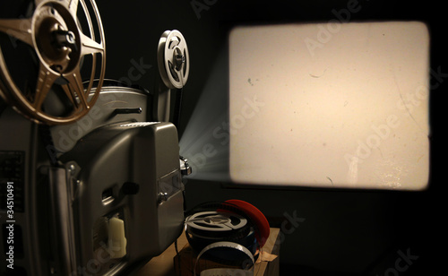 Photo: Film Projector with Blank Frame Film Projector with Blank Frame