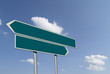 Double green signpost