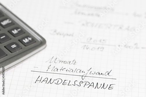 Foto: Handelsspanne - Rohertrag Handelsspanne - Rohertrag