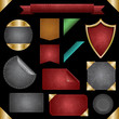 Leather Badges, Cards, Backgrounds & Labels Leather Badges, Cards, Backgrounds & Labels