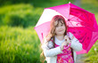 Foto: Happy smiling child with umbrella Happy smiling child with umbrella