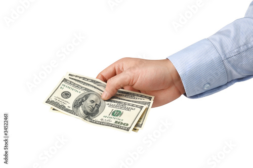 Photo: man's hand holding money man's hand holding money