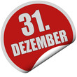 Photos : Sticker rot rund curl unten 31. DEZEMBER