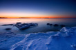 Sunrise in cold winter morning