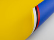 Roll of vivid coloured paper background Roll of vivid coloured paper background