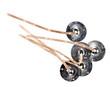 Wicks for candle making craft, over white