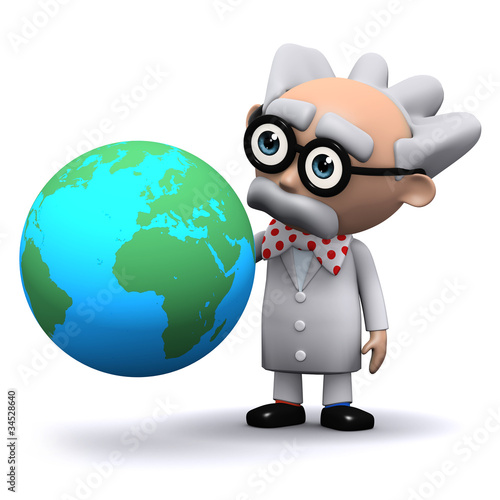 Illustration: 3d Mad Scientist plans to conquer the world 3d Mad Scientist plans to conquer the world