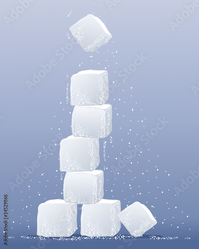 Vector: sugar cube tower sugar cube tower