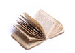 old vintage book on white background