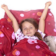 Mädchen im Bett schlafend